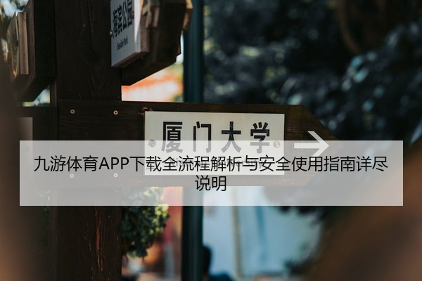 九游体育APP下载全流程解析与安全使用指南详尽说明